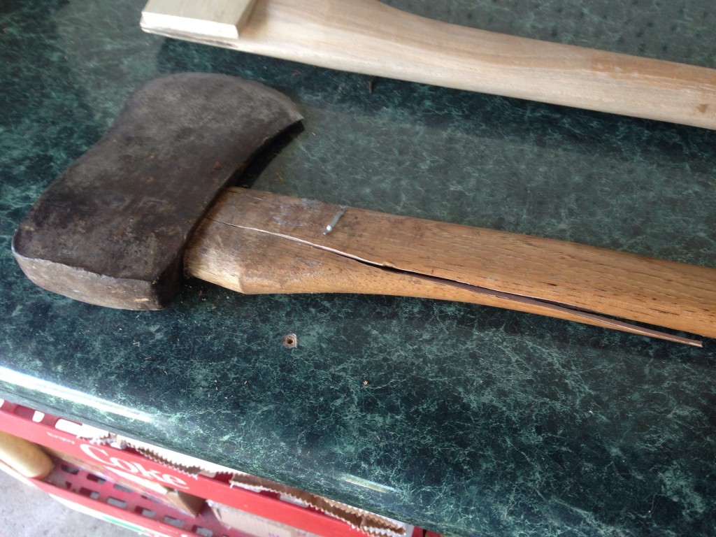how to repair a broken axe handle