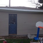 DIY framing garage side door during side view