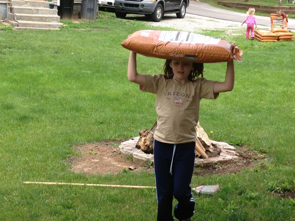 Child labor to make DIY Garden Boxes