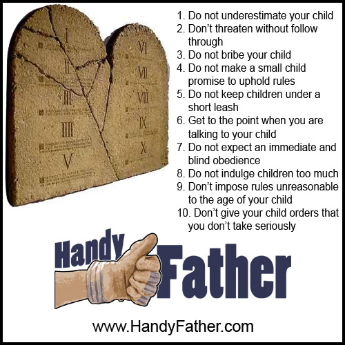 10 commandments for parents