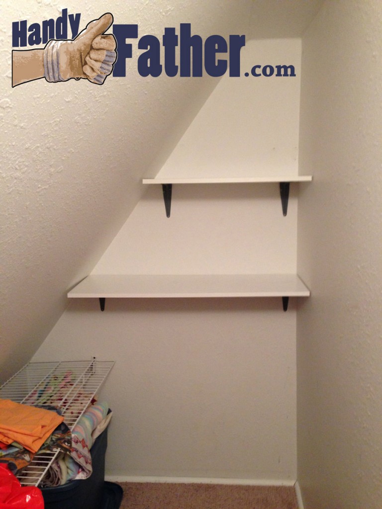 Simple Shelves De-Clutter linen closet