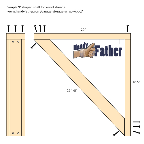 Shelf Design: Garage storage for scrap wood