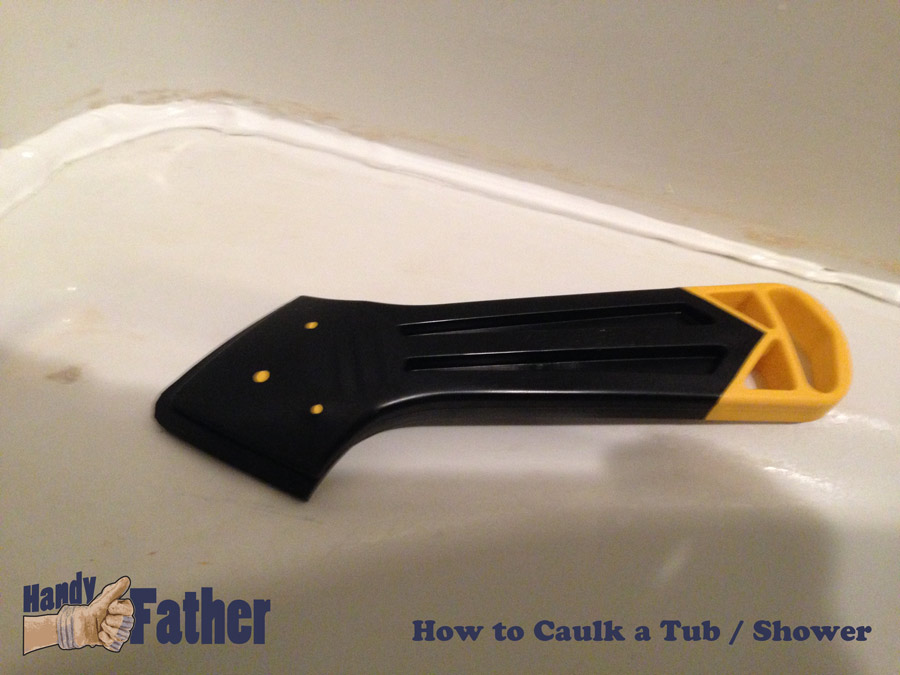 How-to caulk your bathtub - A soft rubber caulking tool will make the job go "smoother"