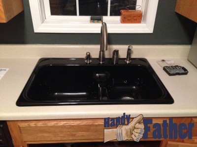 The fhinished job: How-to installed a new kitchen sink