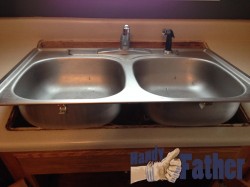 Remove old kitchen sink