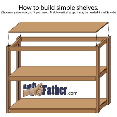 Basement wood online shelves