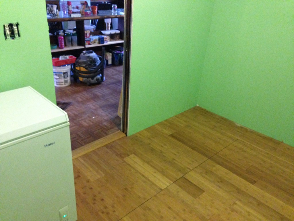 How To Install Bamboo Hardwood Flooring Part 3 Of Pantry Remodel