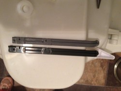 How to replace broken toilet handle trim new to fit.