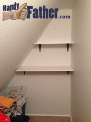 Simple shelves de-clutter linen closets - Handy Father, LLC