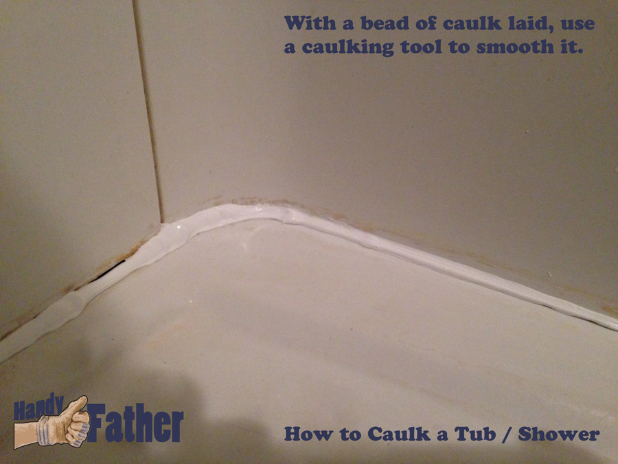 How-to caulk your bathtub - Lay a bead of caulk around the tub